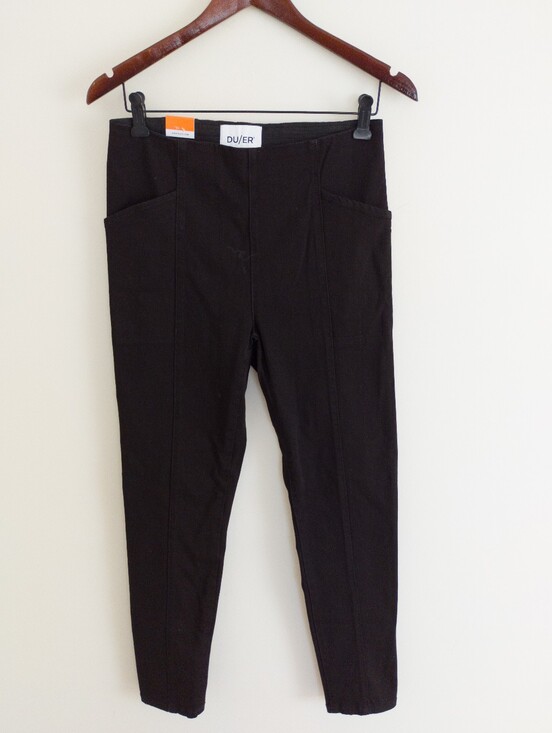 DU/ER Pants - DU/ER Four Way Flex Pull On Mid Rise Skinny Pants Black 28 Nwt
